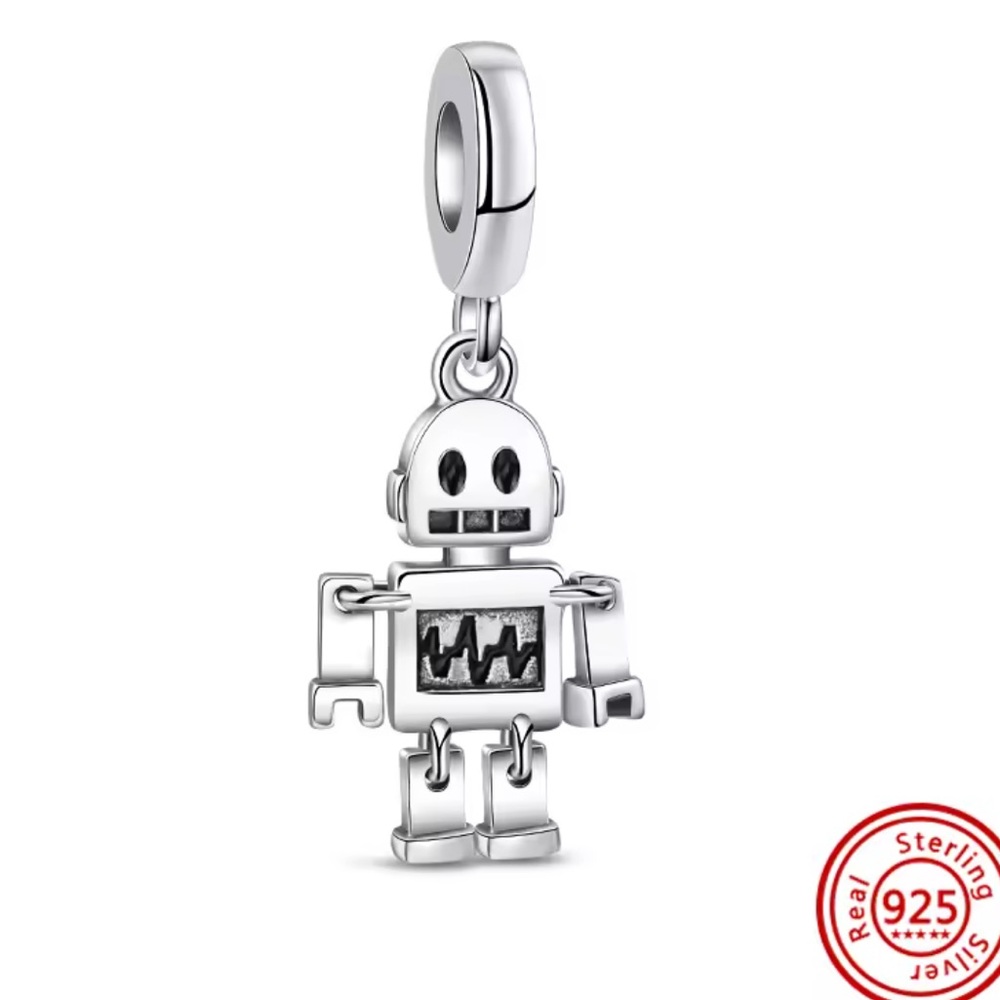 NWOT Bestie Bot Robot Dangle Charm Sterling Silver 925